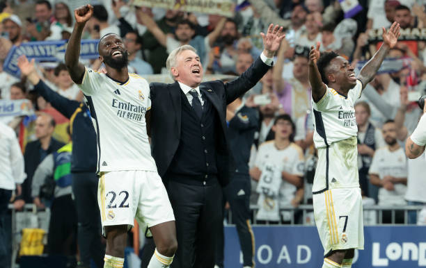 Carlo Ancelotti, Antonio Rudiger, Vini Jr.